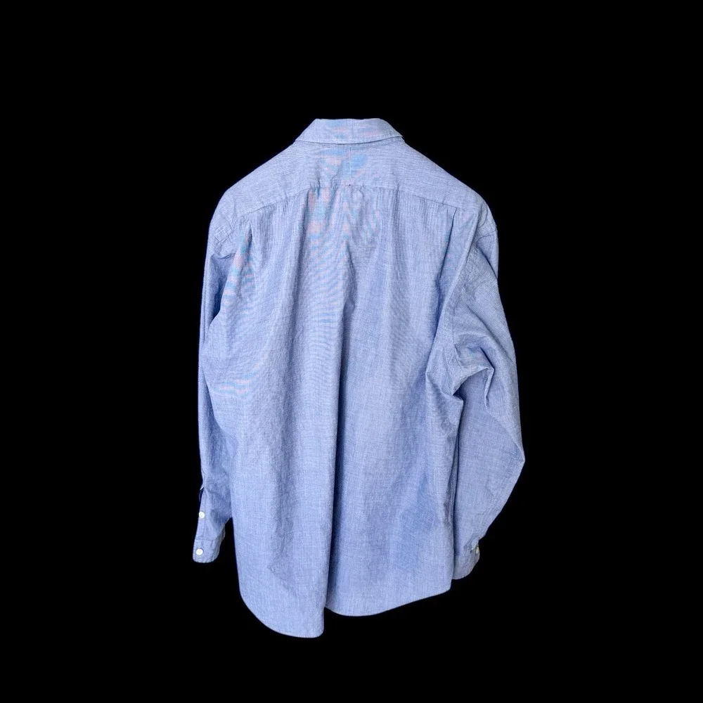 Vintage 90's Polo Ralph Lauren GI Shirt XL Y2K Double Pocket Utility Office Blue